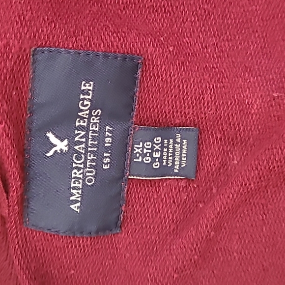 Burgundy Sweater XLg Cardigan - Picture 4 of 4